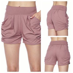 NWT Rose colored Harem Shorts
